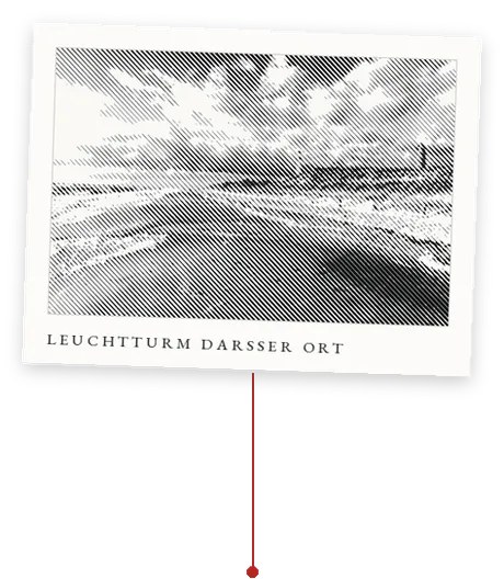 Gezeichnete Ansichtskarte Leuchtturm Darßer Ort