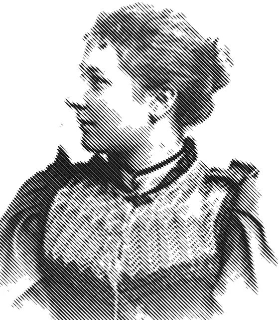 Linienzeichnung zu Martha Müller-Grählert